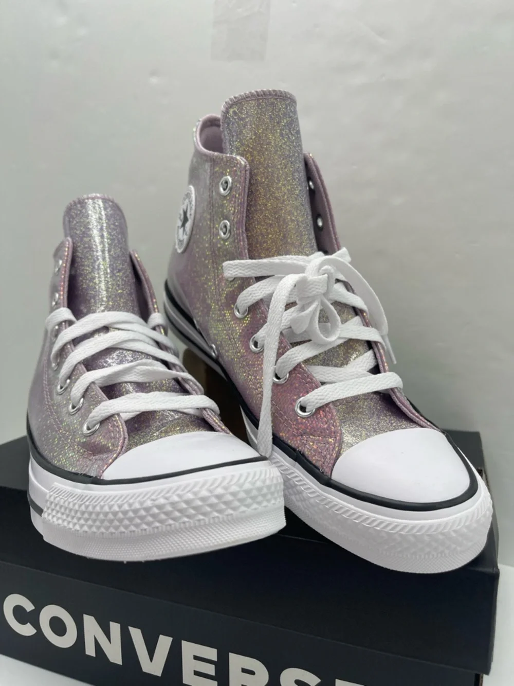 Converse WMNS 8 CTAS Hi Altitude Lilac White Black A14333C High Top Sneakers - Picture 5 of 15